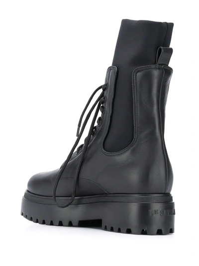 Le Silla Ranger Leather Ankle Boots In Black