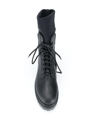 Shop Le Silla Ranger Leather Ankle Boots In Black