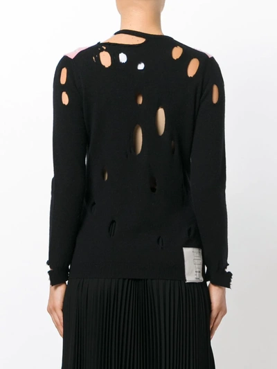 Ballantyne Distressed Diamond Sweater In Multicolour