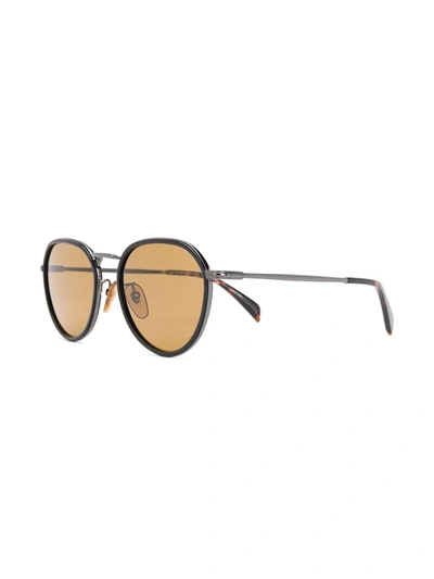 Shop David Beckham Eyewear Round-frame Sunglasses In Brown