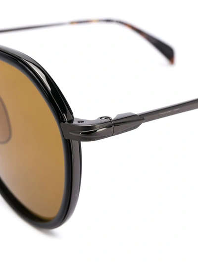 Shop David Beckham Eyewear Round-frame Sunglasses In Brown