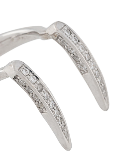 Shop Alan Crocetti Studded Cuff Ring In Silver