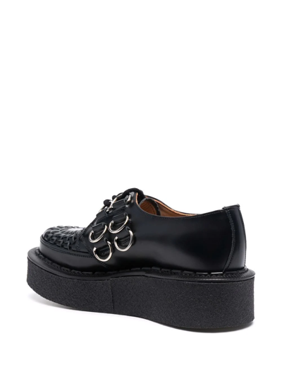 George Cox X 10 Corso Como D-ring Embellished Creepers In Schwarz