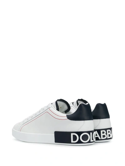 Shop Dolce & Gabbana Classic Portofino Sneakers In White ,blue