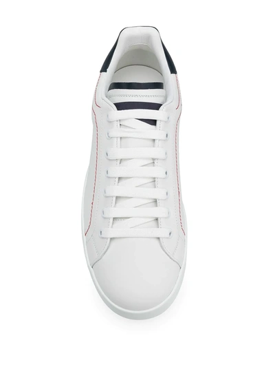 Shop Dolce & Gabbana Classic Portofino Sneakers In White ,blue