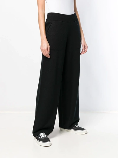 Shop Barrie Knitted Flared Trousers In Black