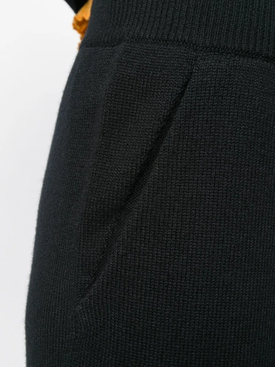 Shop Barrie Knitted Flared Trousers In Black