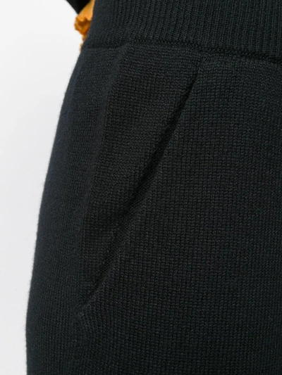 Barrie Straight-leg Knitted Trousers In Black