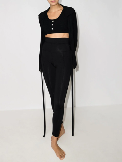 Live The Process Geometric High-rise Performance Leggings In Schwarz