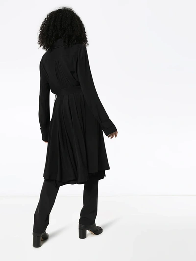 Shop Rick Owens Belted Trench Coat In Black