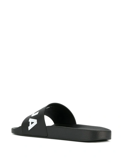 Shop Dsquared2 Logo Slides In Black