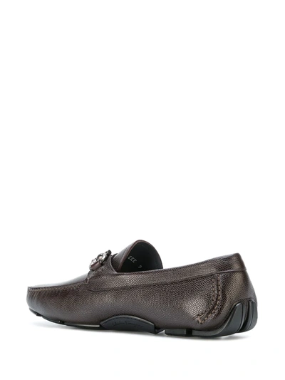 Ferragamo Gancio Horsebit Loafers In Brown