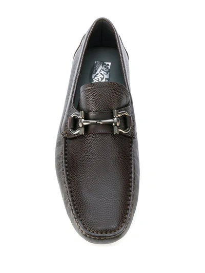 Ferragamo Gancio Horsebit Loafers In Brown