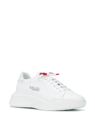 Shop Giuliano Galiano Nemesis Lace-up Sneakers In White