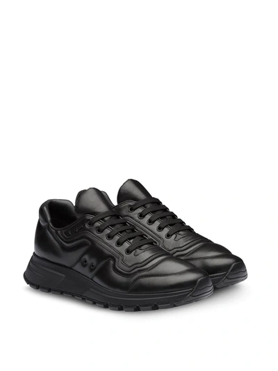 Shop Prada Low-top Sneakers In Black