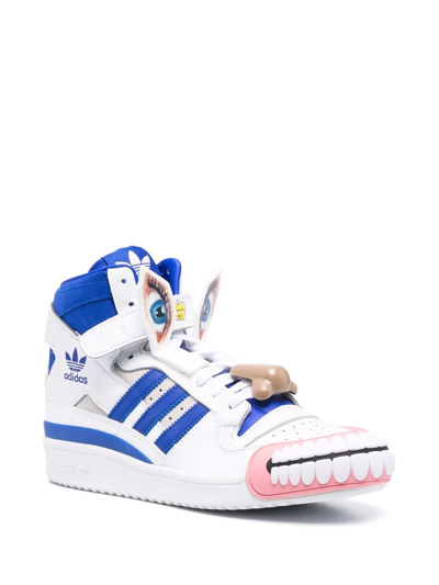 Shop Adidas Originals X Kerwin Frost Forum Humanchives High-top Sneakers In Weiss