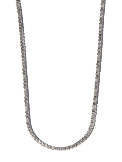 Shop Tom Wood Venetian M Double Chain Necklace In Silber