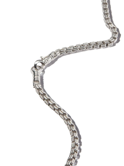 Shop Tom Wood Venetian M Double Chain Necklace In Silber