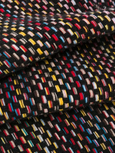 Paul Smith Long Knitted Scarf In Black