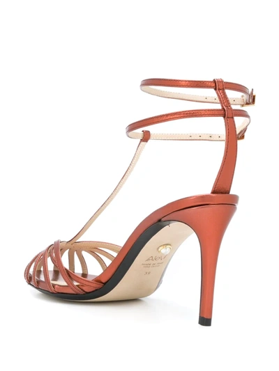 Shop Alevì Anna Multi-strap Sandals In Red