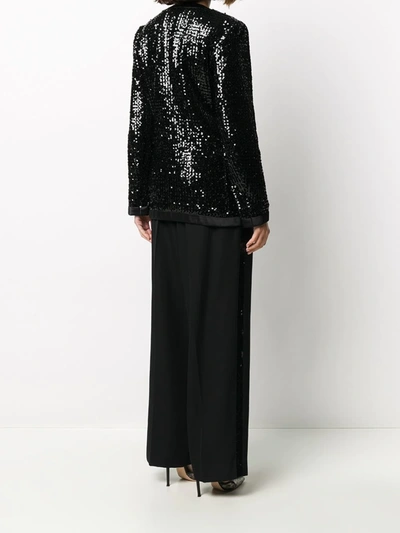 Pre-owned Saint Laurent Sequin-embellished Two-piece Suit` In Black