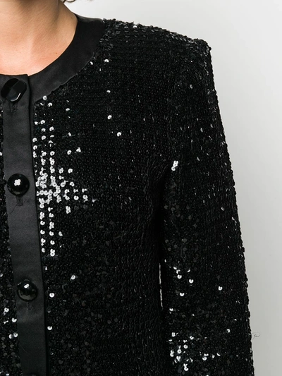 Pre-owned Saint Laurent Sequin-embellished Two-piece Suit` In Black