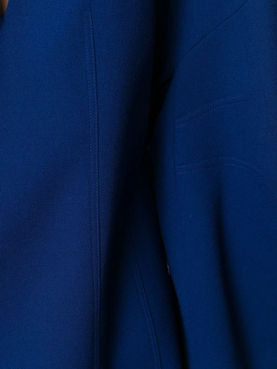 Givenchy Lantern-sleeve Deep-v Dress In Blue