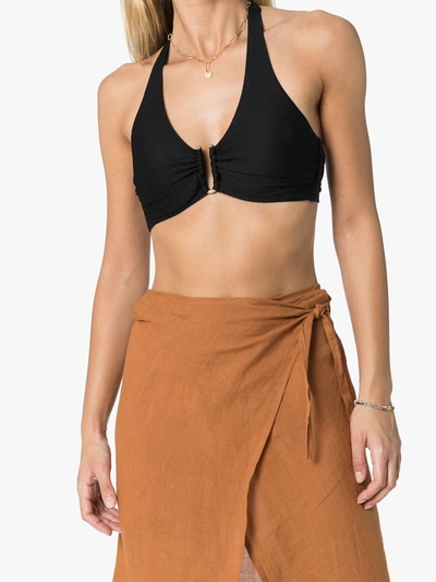 Shop Heidi Klein Core Halterneck Bikini Top In Black