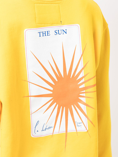 Shop La Detresse The Sun-motif Cotton-blend Sweatshirt In Yellow