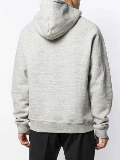 Shop Dsquared2 I Love D2 Printed Hoodie In Grey