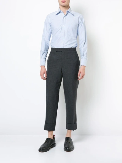 Shop Thom Browne Slim Oxford Shirt In Blue