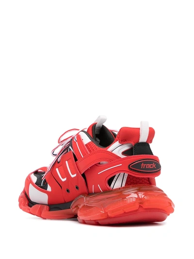 Shop Balenciaga Track Clear-sole Sneakers In Red
