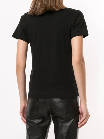Shop Comme Des Garçons Play Logo Hear Print T-shirt In Black