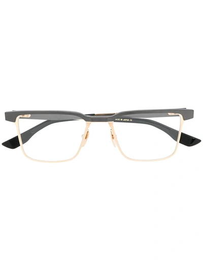 Shop Dita Eyewear Senator Square-frame Glasses In Gold