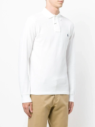 Shop Polo Ralph Lauren Contrast Logo Polo Shirt In White