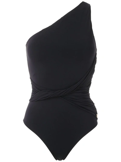 Shop Brigitte Alessandra Draped Swimsuit In Black