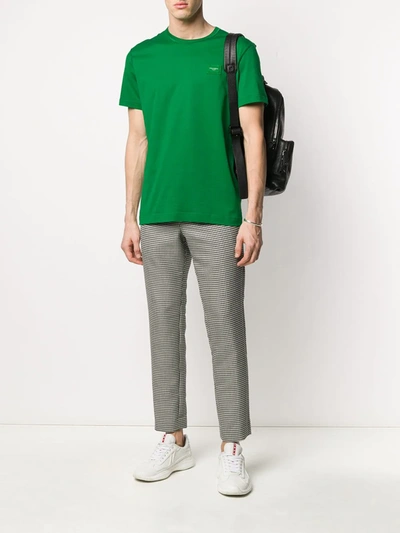 Shop Dolce & Gabbana Logo-tag Cotton T-shirt In Green
