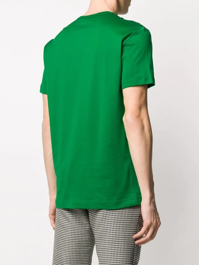 Shop Dolce & Gabbana Logo-tag Cotton T-shirt In Green