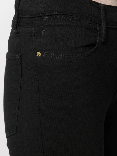 Shop Frame High Waist Skinny Jeans In Black