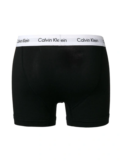 Calvin Klein Underwear Pack Of Three Branded Trunks In Grey