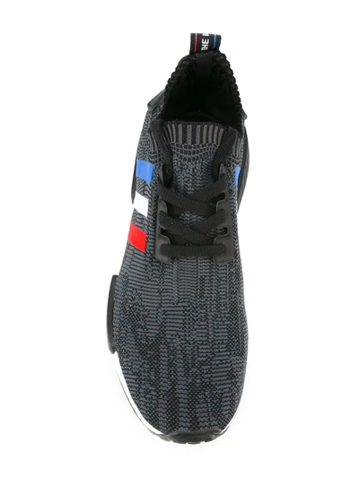 Adidas Originals Nmd_r1 Primeknit "tri-color" Sneakers In Grey