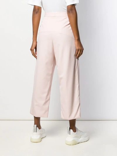 Shop Stella Mccartney Cropped Straight Trousers In Pink