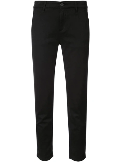 Shop Ag Caden Skinny Cropped Trousers In Black