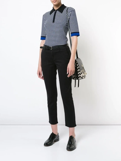 Shop Ag Caden Skinny Cropped Trousers In Black