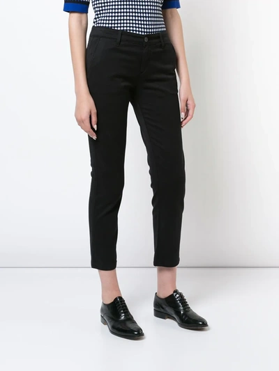 Shop Ag Caden Skinny Cropped Trousers In Black