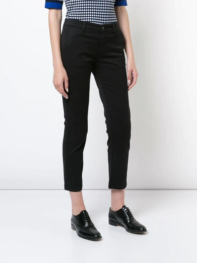 Ag Prima High Waist Ankle Crop Slim Jeans In Black