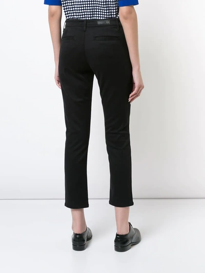 Shop Ag Caden Skinny Cropped Trousers In Black