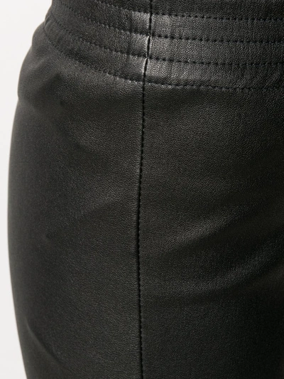 Shop Drome Slim Leather Trousers In Black