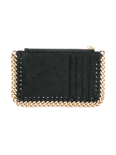 Shop Stella Mccartney Falabella Zip Cardholder In Black