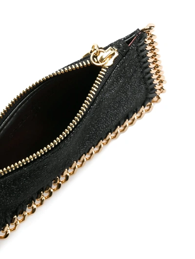 Stella Mccartney Falabella Zip Cardholder In Black